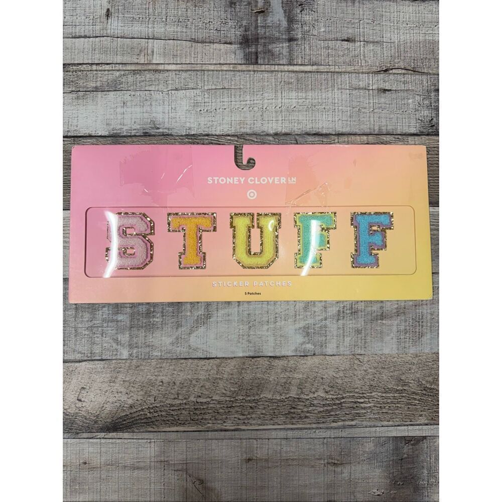NWT Stoney Clover x Target ‘STUFF’ Sticker Patches To Apply On Luggage Or Bags
